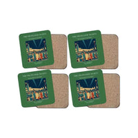 Thumbnail for The Propliner Nights - Designed Coasters design on green 4-pieces-set