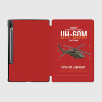 Thumbnail for Sikorsky UH-60M Black Hawk design on red samsung tablet tablet case