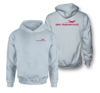 Thumbnail for Air Mauritius Airlines logo on light blue double side hoodie