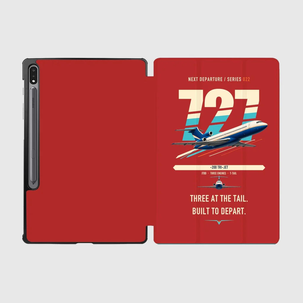 Boeing 727-200 design on red samsung tablet tablet case