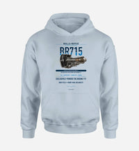 Thumbnail for BR715 design on light blue hoodie single side