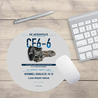Thumbnail for CF6-6 design on light gray round mouse pad