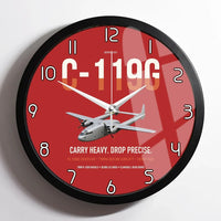 Thumbnail for C-119G Flying Boxcar design on red framed wall clock