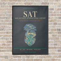 Thumbnail for San Antonio International Airport SAT - Canvas Framed - Gray