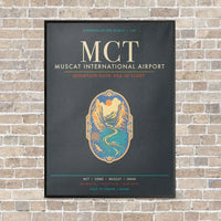 Thumbnail for Muscat International Airport MCT - Canvas Framed - Gray