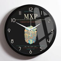Thumbnail for Milan Malpensa International Airport Silvio Berlusconi MXP Wall-Clock Framed - Black