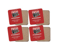 Thumbnail for PW500 design on red 4 pieces set coaster