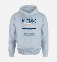 Thumbnail for Cessna Citation Mustang design on light blue double-side hoodie, single-side print