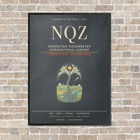 Thumbnail for Nursultan Nazarbayev International Airport Astana NQZ - Canvas Framed - Gray