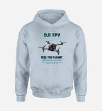 Thumbnail for DJI FPV design on light blue hoodie single side