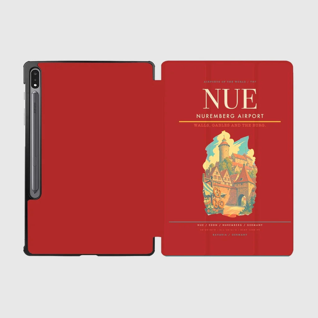 Nuremberg Airport (NUE) design on red samsung tablet tablet case