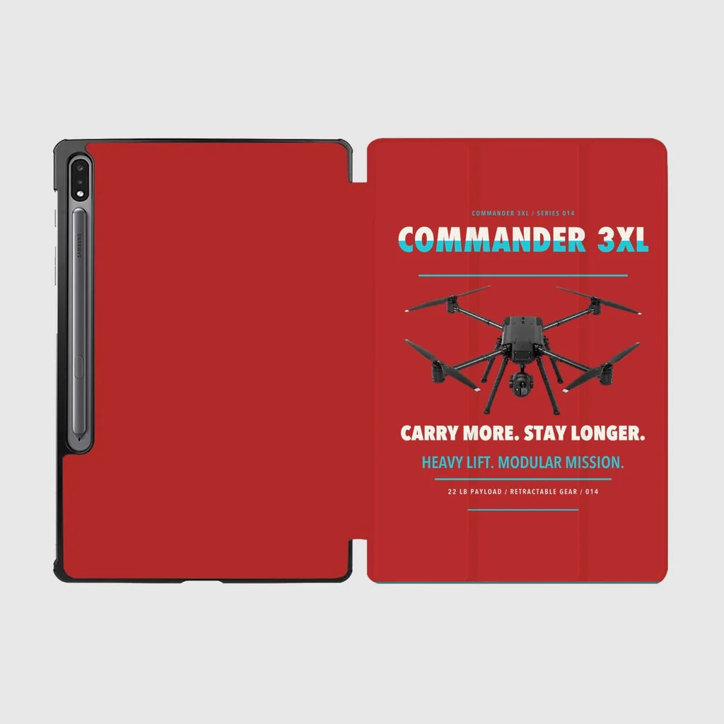 Draganfly Commander 3XL design on red samsung tablet tablet case