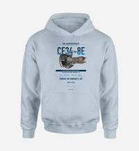 Thumbnail for CF34-8E design on light blue hoodie single side