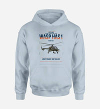 Thumbnail for Westland Wasp HAS1 design on light blue double-side hoodie, single-side print