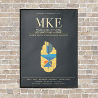 Thumbnail for Milwaukee Mitchell International Airport MKE - Canvas Framed - Gray