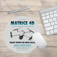 Thumbnail for DJI Matrice 4D design on light gray round mouse pad