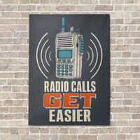 Thumbnail for Radio Calls Get Easier vertical canvas print - no frame - gray background