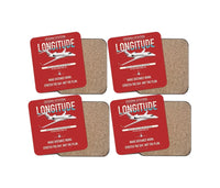 Thumbnail for Cessna Citation Longitude design on red 4 pieces set coaster