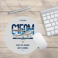 Thumbnail for Cessna 150M design on light gray round mouse pad