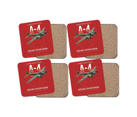 Thumbnail for Junkers Ju 88A-4 design on red 4 pieces set coaster