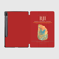 Thumbnail for Bemidji Regional Airport (BJI) design on red samsung tablet tablet case