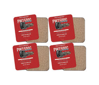 Thumbnail for PW1500G design on red 4 pieces set coaster