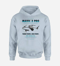 Thumbnail for DJI Mavic 3 Pro design on light blue hoodie single side