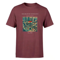 Thumbnail for VINTAGE G4127 - The Heliport Downtown - Premium T-Shirt design on darkred premium t shirt