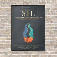 Thumbnail for St. Louis Lambert International Airport STL - Canvas Framed - Gray