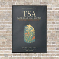 Thumbnail for Taipei Songshan Airport TSA - Canvas Framed - Gray