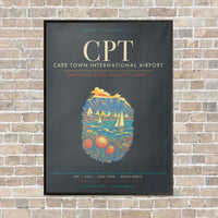Thumbnail for Cape Town International Airport CPT - Canvas Framed - Gray