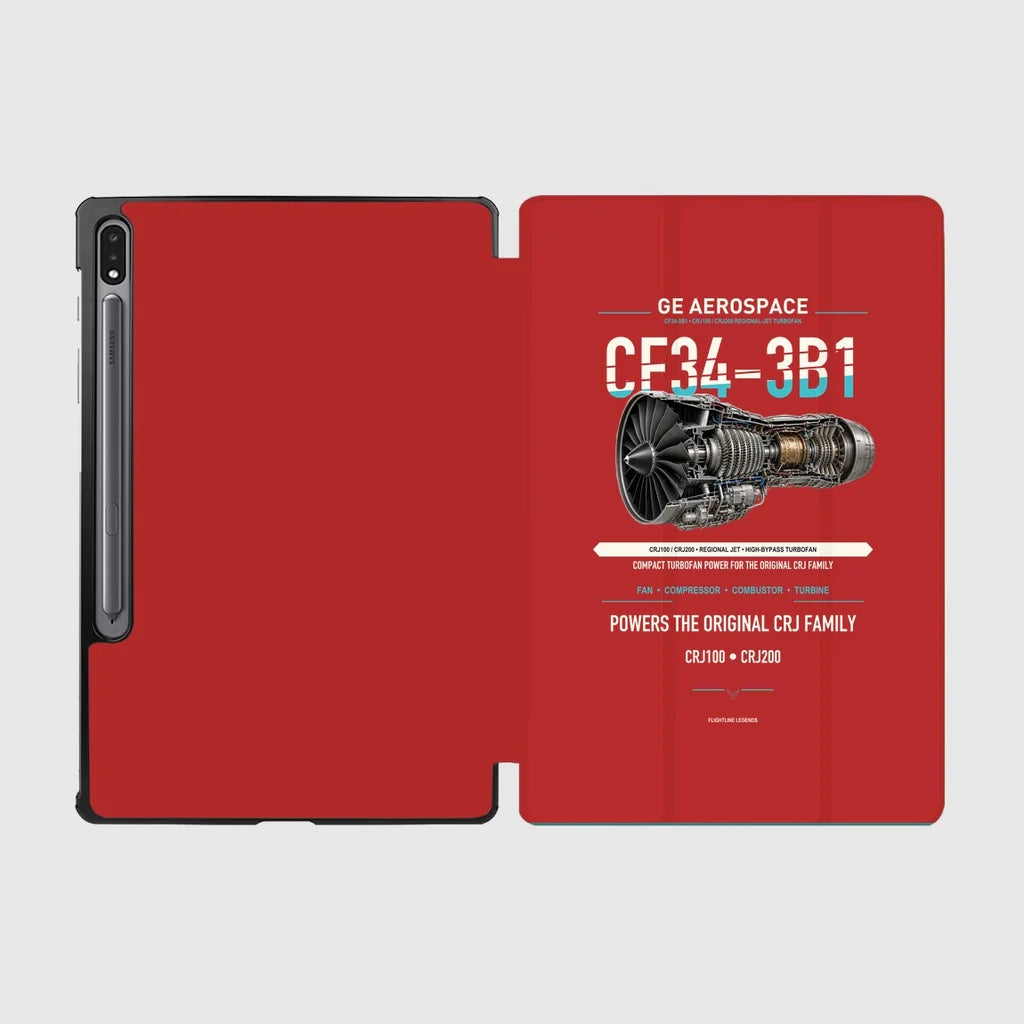 CF34-3B1 design on red samsung tablet tablet case