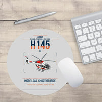 Thumbnail for Airbus H145 D3 design on light gray round mouse pad