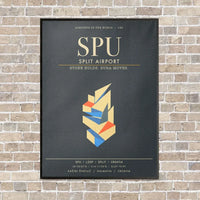 Thumbnail for Split Airport SPU - Canvas Framed - Gray