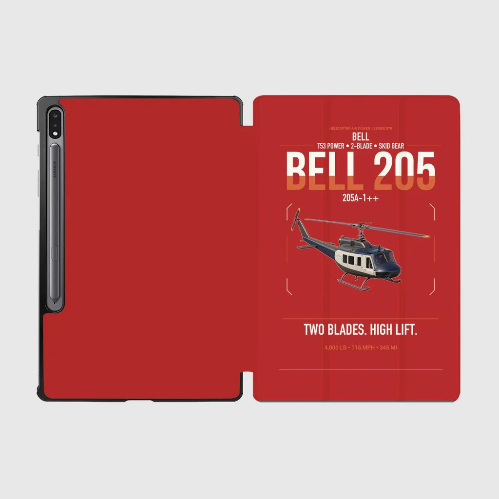 Bell 205A-1++ design on red samsung tablet tablet case