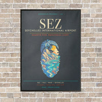 Thumbnail for Seychelles International Airport SEZ - Canvas Framed - Gray