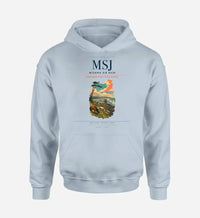 Thumbnail for Misawa Air Base (MSJ) design on light blue hoodie single-side print