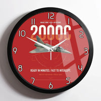 Thumbnail for Dassault Mirage 2000C RDI design on red framed wall clock
