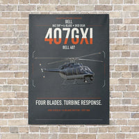 Thumbnail for Bell 407GXi vertical canvas print - no frame - gray background