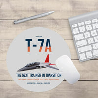 Thumbnail for T-7A Red Hawk design on light gray round mouse pad