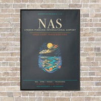 Thumbnail for Lynden Pindling International Airport Nassau NAS - Canvas Framed - Gray
