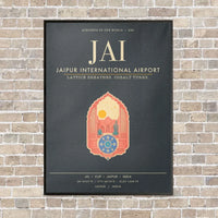 Thumbnail for Jaipur International Airport JAI - Canvas Framed - Gray