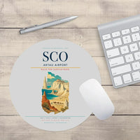 Thumbnail for Aktau Airport (SCO) design on light gray round mouse pad