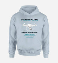 Thumbnail for DJI P4 Multispectral design on light blue hoodie single side