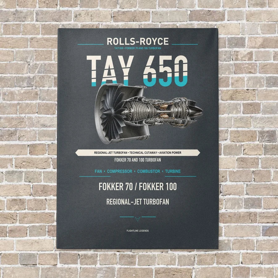 TAY 650 vertical canvas print - no frame - gray background