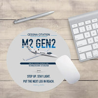 Thumbnail for Cessna Citation M2 Gen2 design on light gray round mouse pad