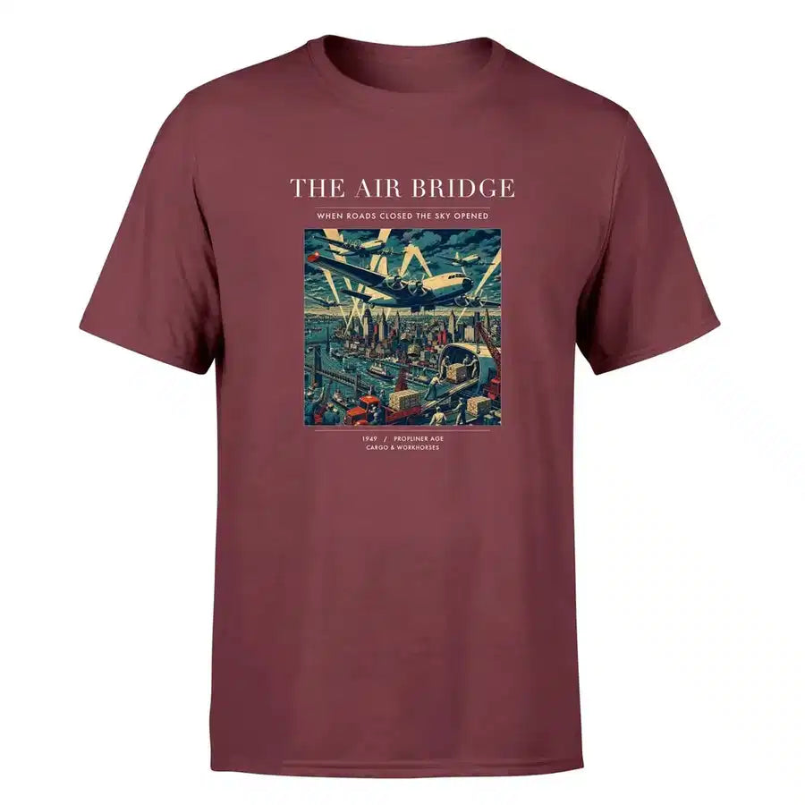 VINTAGE G4099 - The Air Bridge - Premium T-Shirt design on darkred premium t shirt