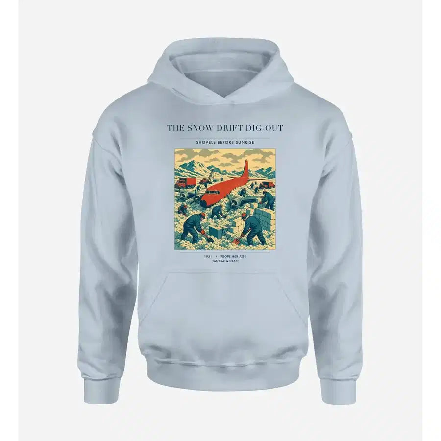 VINTAGE G4355 - The Snow Drift Dig-Out - Premium Hoodie design on lightblue premium