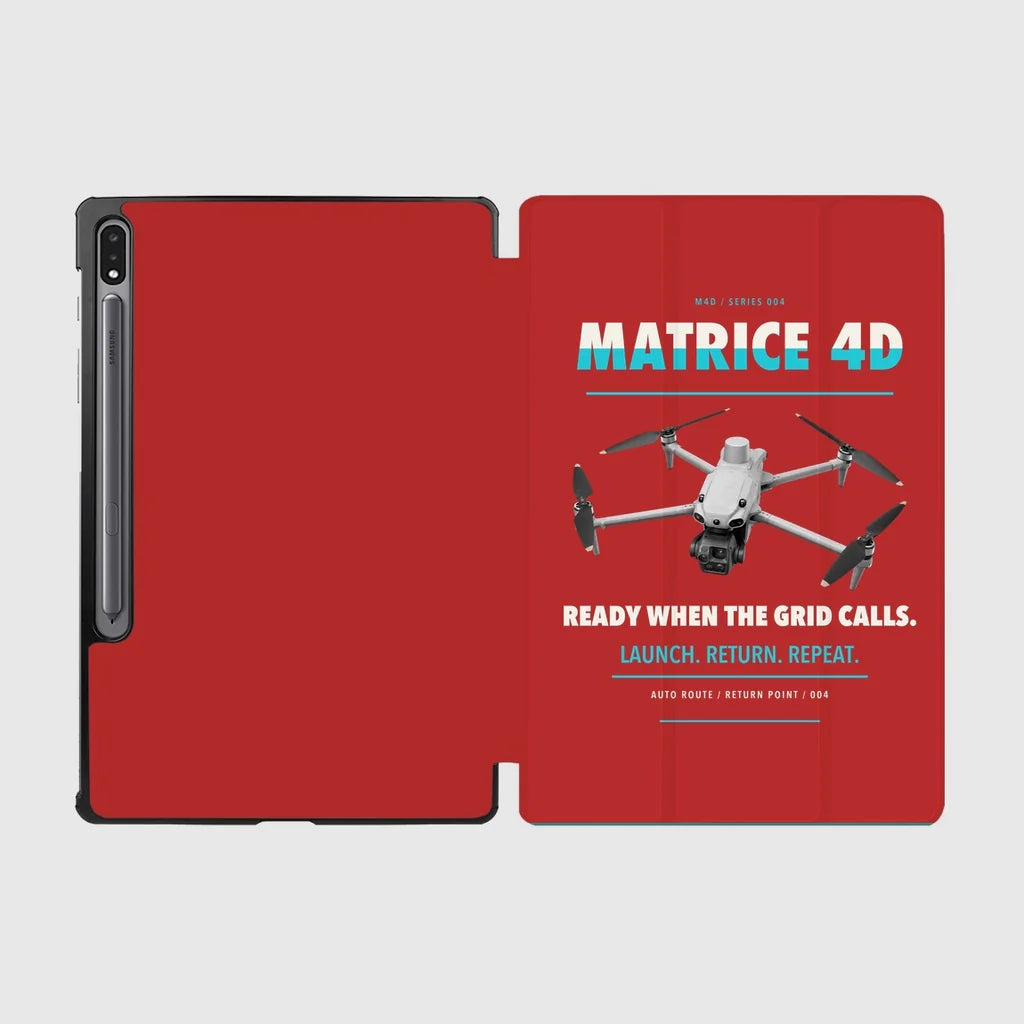 DJI Matrice 4D design on red samsung tablet tablet case