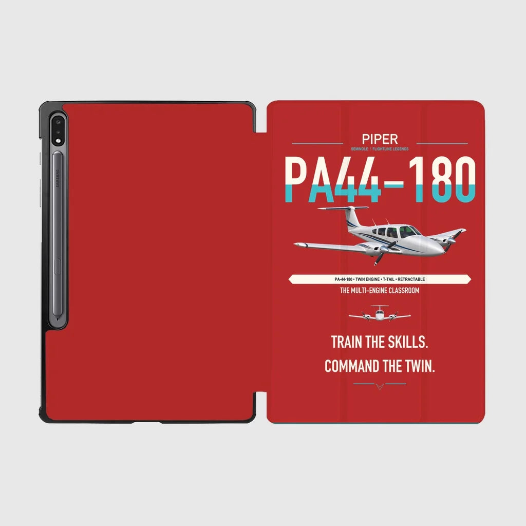 Piper PA-44-180 Seminole design on red samsung tablet tablet case